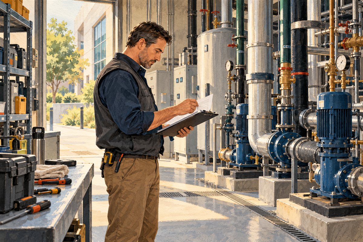 Illustration of facility maintenance service planning